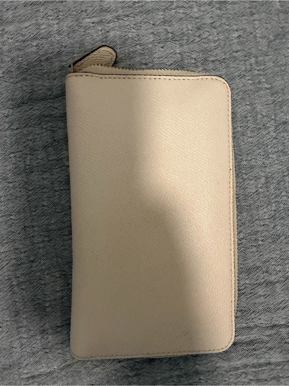 Coach Zip-Around Wallet in Soft Cream with Gold Hardware